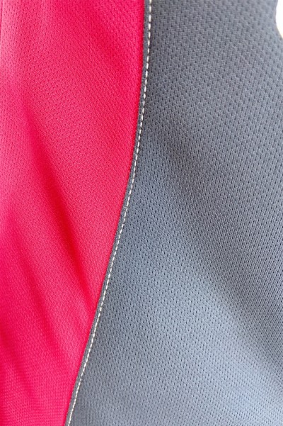 Design Half Chest Zip Red Corporate Collar Printed Logo Mesh Sweatshirt Women's Sweatshirt Slim Fit Slim Waist W219 detail view-9